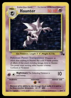 Pokemon Cards Haunter 6/62 Fossil Holo Rare NM EBAY LIVE FRIDAY - Image 1