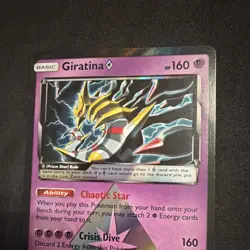 Pokemon Giratina Prism Star 58/156 SM-Ultra Prism Prism Rare Holo Card - Image 3