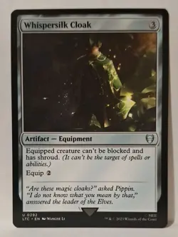 MTG Whispersilk Cloak x1 UB LotR ToME Comman... NM/PFresh! - Image 1