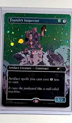 MTG Magic the Gathering SLD Secret Lair Borderless Galaxy Foil Foundry Inspector - Image 1