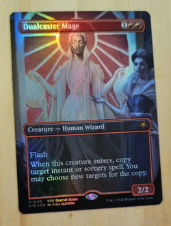 MTG Dualcaster Mage #153 Borderless Foil Secrets of Strixhaven Special Guests NM - Image 1