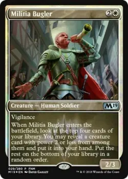 Magic the Gathering Militia Bugler Foil Core 2019 Promo Friday Night FNM - Image 1