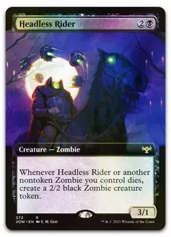 Headless Rider (Extended Art) #372 (Foil) (LP) Crimson Vow VOW Magic MTG - Image 1