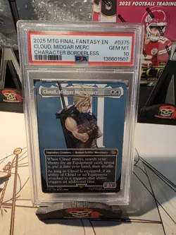 MTG Final Fantasy Cloud Midgar Mercenary Character Borderless PSA 10 #375 POP 95 - Image 1