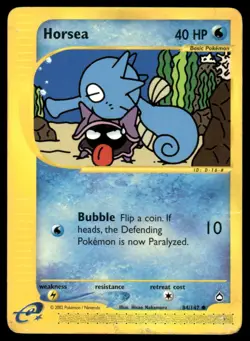 Pokemon TCG Wind from the Sea #033/087 Horsea DMG (Creases) - Image 1