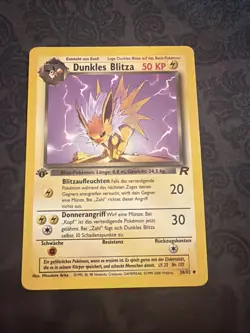 Pokemon- Dunkles Blitza (Dark Jolteon) Team Rocket German 38/82 Uncommon 1st Ed - Image 1