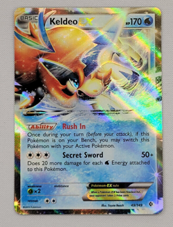 Keldeo EX Ultra Rare Holo Pokemon Boundaries Crossed 49/149 - Image 1