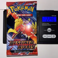 22.46/47g Pokemon TCG Destined Rivals Booster Pack (FACTORY SEALED) - Image 4