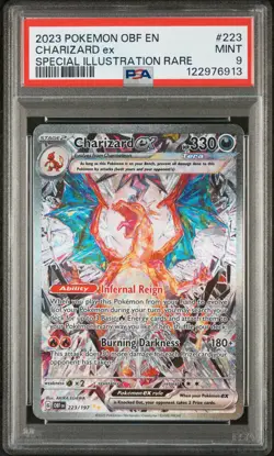 2023 Pokemon Obsidian Flames #223 Charizard Ex Special Illustration Rare PSA 9 - Image 1