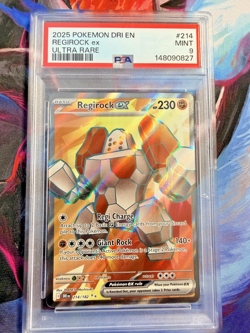 Regirock ex 214/182 Sv10: Destined Rivals Holo PSA 9 MINT! Pokemon 2025 - Image 1