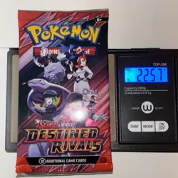 22.56/57g Pokemon TCG Destined Rivals Booster Pack (FACTORY SEALED) - Image 1