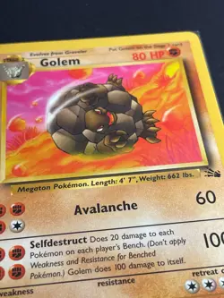 Pokemon '076 Golem 36/62 Uncommon Vintage WOTC 1999 NM - Image 1