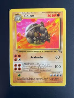 Pokemon '076 Golem 36/62 Uncommon Vintage WOTC 1999 NM - Image 2