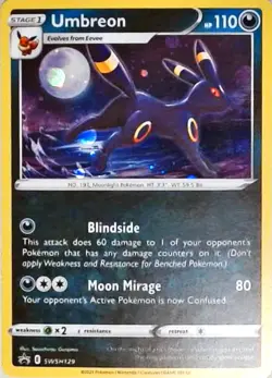 Pokemon | SWSH: Sword & Shield Promo Cards | Umbreon - | SWSH129 | NM Holo - Image 1
