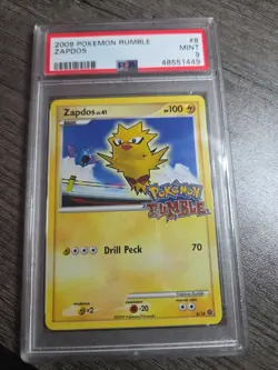 2009 Pokemon Rumble #8 Zapdos PSA 9 Mint Non Holo Mint Mt Promo - Image 1