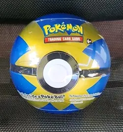 2020 FACTORY SEALED Pokemon TCG Quick Ball Pokeball Tin E22 New 210-80976 - Image 1