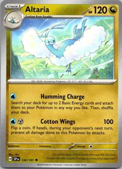 Altaria 134/191 Uncommon Surging Sparks Pokemon Near Mint - Image 1