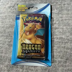Pokemon Sun & Moon Dragon Majesty Booster Pack (Dragonite Art) Factory Sealed - Image 1