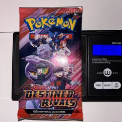 22.44/45g Pokemon TCG Destined Rivals Booster Pack (FACTORY SEALED) - Image 1