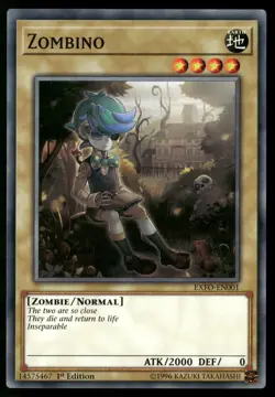 Zombino EXFO-EN001 Common / Short Print Yu-Gi-Oh 1st Edition Near Mint - Image 1