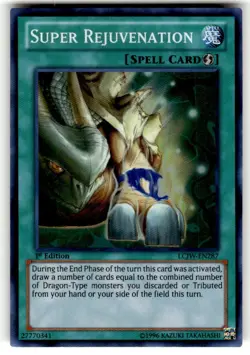 Super Rejuvenation LCJW-EN287 Super Rare Yu-Gi-Oh 1st Edition Near Mint - Image 1