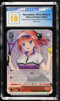 Weiss Schwarz GRADED Recreation Nino Nakano W101-E056S SR PRISTINE 10 CGC - Image 1