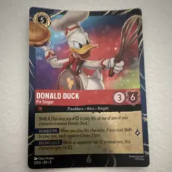Disney Donald Duck Pie Slinger Character Card 2 Disney Lorcana TCG English - Image 1