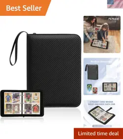 4 Pocket Trading Card Binder, PU Card Collection Binder，400 Double Sided - Image 1