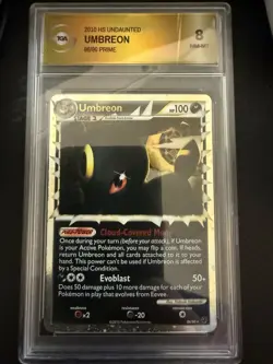 Umbreon Prime 86/90 Undaunted Holo Graded TGA 8 NM-MT Pokemon Card - Image 1