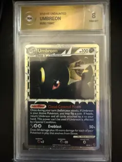 Umbreon Prime 86/90 Undaunted Holo Graded TGA 8 NM-MT Pokemon Card - Image 3