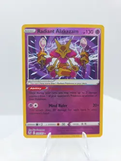 Pokemon Radiant Alakazam 059/195 - Silver Tempest - Pokemon Card - Near Mint - Image 1