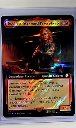 MTG Magic The Gathering Fallout Ext Art Surge Foil Duchess Wayward Tavernkeep - Image 1