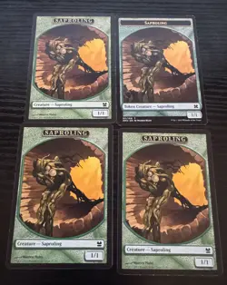 Saproling Token X4 - Modern Masters Magic the Gathering mtg - Image 1