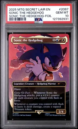 Sonic the Hedgehog (Rainbow Foil) Secret Lair Drop Foil PSA 10 - Image 1