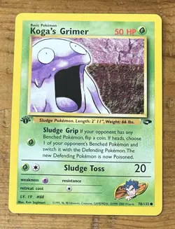 Pokemon TCG Koga’s Grimer #78/132 Non Holo 1st Edition Vintage 1999-2000 - Image 1