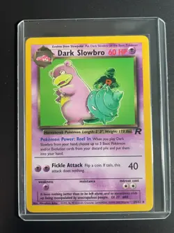 Pokemon '080 DARK Slowbro 29/82 Team Rocket Rare Vintage WOTC 2000 NM - Image 2