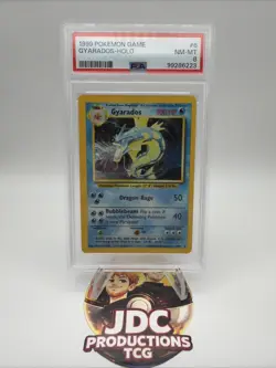 Pokemon Gyarados Holo PSA Graded 8 Base Set 006/102 - Image 1