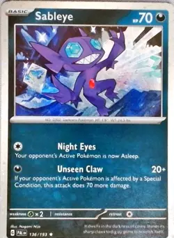 Pokemon | Miscellaneous Cards & Products | Sableye (Cosmos Holo) | 136/193 | NM - Image 1