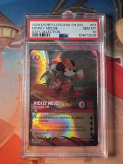 Disney Lorcana Mickey Mouse Brave Little Tailor D23 Collection PSA 10 2024 - Image 1