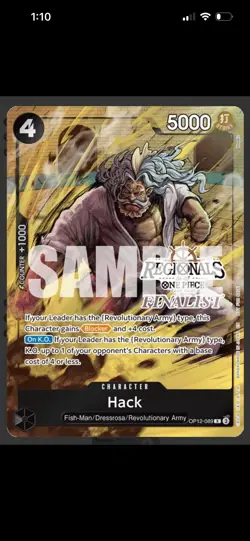 (Regionals Finalist Card Set 26-27) One Piece Cards Foil 4 Cards Sealed - Image 2