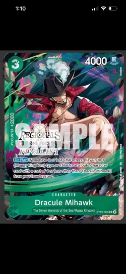 (Regionals Finalist Card Set 26-27) One Piece Cards Foil 4 Cards Sealed - Image 4