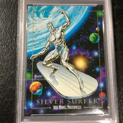1992 Marvel Masterpieces 90 Silver Surfer PSA 8 NM-MT FANTASTIC FOUR COMICS CARD - Image 2