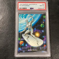 1992 Marvel Masterpieces 90 Silver Surfer PSA 8 NM-MT FANTASTIC FOUR COMICS CARD - Image 3