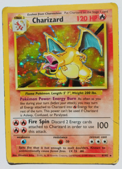 Charizard Pokemon Card Holo WOTC 4/102 Base Set Rare Vintage 1999 Original MP - Image 2