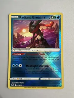 Pokemon TCG Radiant Greninja Sword & Shield Astral Radiance Holo Card 046/189 - Image 1