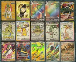 POKEMON GOLD RAINBOW SECRET RARE FULL ART ILLUSTRATION RARE MEGA EX CARD LOT WOW - Image 1