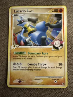 LUCARIO GL 8/111 Rising Rivals HOLO rare Pokemon TCG card NM - Image 1