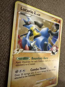 LUCARIO GL 8/111 Rising Rivals HOLO rare Pokemon TCG card NM - Image 2