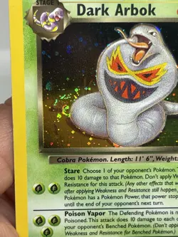 Dark Arbok 2/82 Holo Rare Team Rocket Card WOTC Pokemon TCG LP 🌀SWIRL 🌀 - Image 2