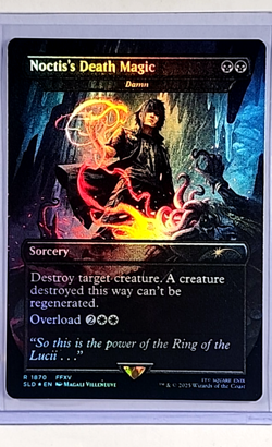 MTG Magic the Gathering Secret Lair Final Fantasy Foil 1870 Noctis's Death Magic - Image 1